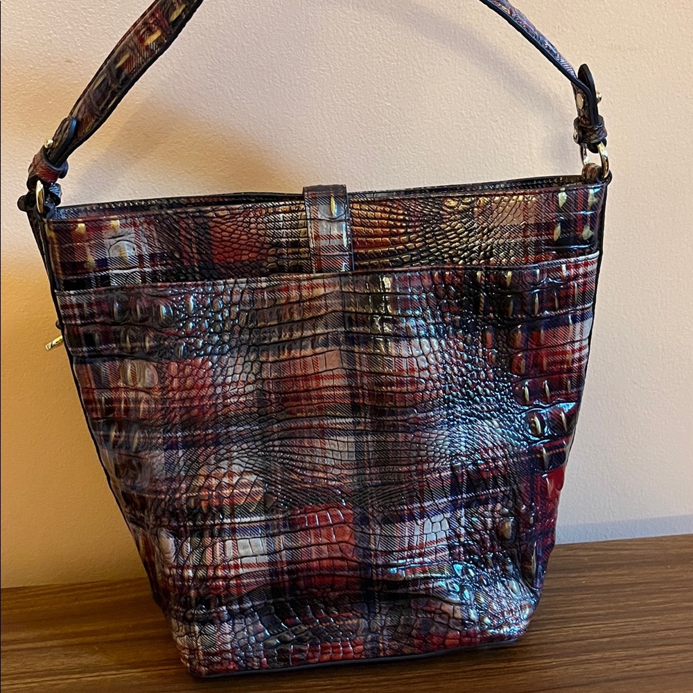 BRAHMIN Elegant Multicolor Croc-Embossed Women's Bag - Picture 5 of 6